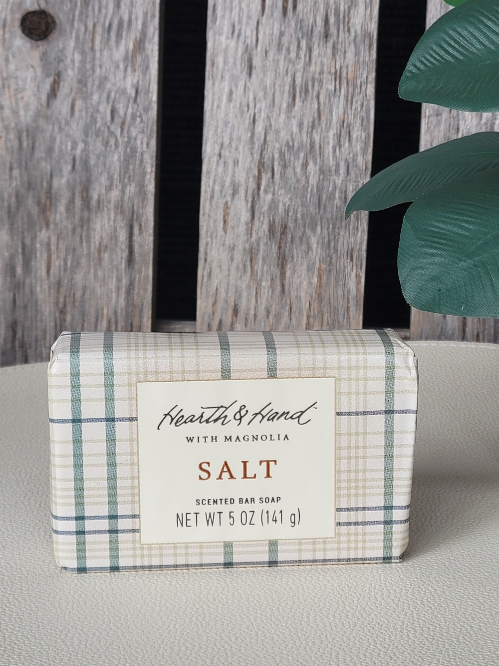 Salt Hearth & Hand with Magnolia - Plaid Wrap BAR SOAP